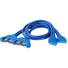 Thzzhnno USB 3.0 Front Panel Header, Motherboard 20Pin 2 Ports Female to 4... picture