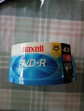 Maxell DVD-R 25 Pack Recordable Discs 4.7gb 16x120 Min Spindle NEW Sealed picture