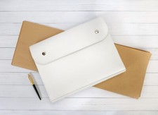 Leather File Folder a4 Accordion Organizer Expanding Document Holder Personalize picture