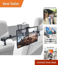 Durable Headrest Tablet Holder for Cars - 360° Rotatable & Ergonomic Design picture