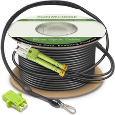 LC OM5 Multimode Wideband Industrial Armored TPU 5.0mm Fiber Optic Patch Cable picture