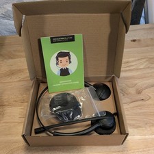 Lot Of 4: Addasound Crystal SR2732 USB Dual Ear Headset w/ Noise Cancel & Mic picture