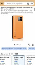 Roam WiFi 4G LTE Mobile Hotspot Router Worldwide Portable High Speed (Orange) picture