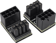 2Pack 180 Degree ATX 8 Pin Graphics Card Power Supply Adapter U Type 180 Degree picture