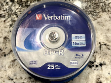 Verbatim 97457 16X 25GB BD-R Discs with Branded Surface 25-Pack New Sealed picture