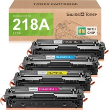 Compatible 218A Toner Cartridge 4-Pack for Color Laser Printers Black Cyan picture