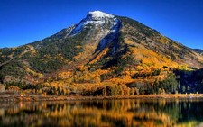 Landscape nature snow water Custom Gaming Mat Desk picture