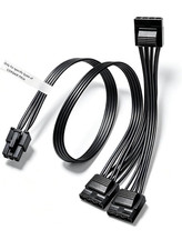 6 Pin To 3x 4 Molex Power Cable EVGA PSU Adapter Splitter 20in 50cm 18AWG Hard picture