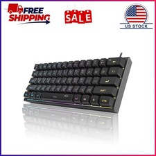 MageGee Mini 60% Gaming Keyboard, RGB Backlit 61 Key Ultra-Compact Keyboard picture
