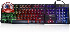 RK100+ Multiple Color Rainbow LED Backlit Large Size USB Wired Mechanical Fe picture