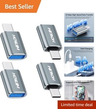 Versatile 4-Pack USB C to USB Adapter, 10Gbps Speed & Universal Compatibility picture