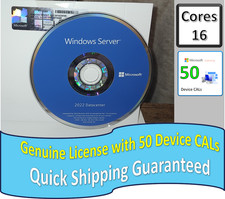 Microsoft Windows Server 2022 Datacenter - 16 Core with 50 Device CALs picture