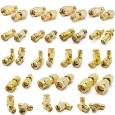 ALLiSHOP SMA Connectors Kit RPSMA Adapter Plug & Jack Straight & 90 Gold Plat... picture
