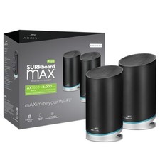 POWERFUL 2 Pack ARRIS SURFboard Max W130 Tri-Band Mesh Wi-Fi 6 Router (AX7800)* picture