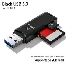 3 Pack 2-in-1 Memory Card Adapter USB 3.0 SD Micro SD TF Card Reader  Laptop PC picture
