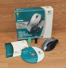 Logitech (MX 610) Left-Hand Laser Cordless Scroll Mouse W/ Receiver *READ* picture