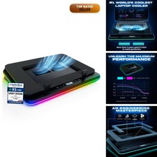 KLIM Turbofrost Gaming Laptop Cooling Pad - 4 Fans, RGB, 17in Aluminum picture