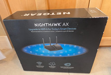 NETGEAR RAX29-100NAS Nighthawk AX2400 WiFi 6 Router Black MINT condition in box picture