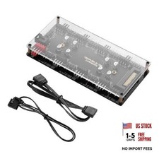 8-Channel Dual-Function 5V 3-Pin + 4-Pin PWM ARGB Fan Hub 2510 4-Pin Fan picture