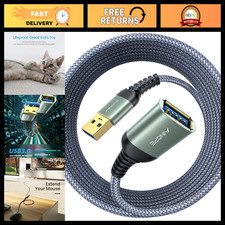 USB 3.0 Extension Cable 2 Pack, 20FT Braided Cord, Fast Data Transfer, Type A Ma picture