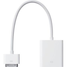 Genuine Apple 30 Pin Connector to VGA Adapter Connection Cable iPad/iPhone A1368 picture