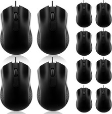 Hoteam 12 Pcs Wired Computer Mouse Bulk Cord USB Computer Mice Ergonomic Wired M picture