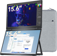 Visionowl Portable Monitor Dual 15.6 Inch 1080P FHD 107% Srgb Foldable Second Sc picture