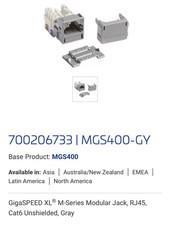 COMMSCOPE MGS400BH-270 GRAY CAT 6 Modular Jack RJ45 Port picture