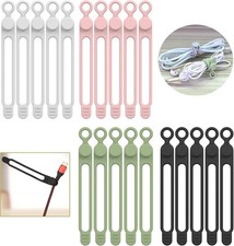 UMUST 20Pcs Silicone Cable Ties, Cable Management Cord Organizer Multicolor picture