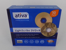 NEW and SEALED Ativa Lightscribe DVD+R 4.7GB 16x 120Min 10 Pack  picture