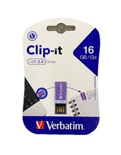 Verbatim USB Flash Drive MPN 43952 16GB Clip-it - Violet/Purple picture