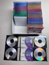 Lot 75 Memorex Printable DVD-R 16x + 6 CD-R Blanks in Color Slim Jewel Cases picture
