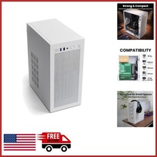 White Mini Tower PC Case for Micro ATX ITX with 80mm Fan and USB Ports picture