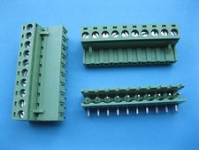 10 pcs 5.08mm Angle 10way/pin Screw Terminal Block Connector Plugable Green New picture