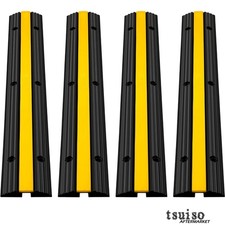 Slip-proof 4 Pack Cable Protector Ramps - Ideal for Indoor & Outdoor picture