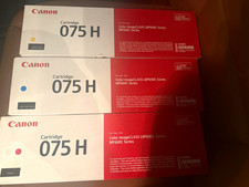 Canon 075H Genuine Original Laser Toner Set Cyan Magenta Yellow picture
