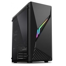 Zalman RAVN Compact ATX Mid-Tower Gaming PC Case, RGB Lighting Strip, Black picture