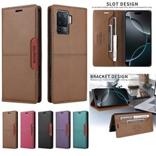 Leather Magnetic Wallet Cover Case For Oppo F27 A96 A76 A80 A95 A93 A77 A54 A57 picture