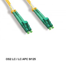 Kentek 9'/3m LC/LC APC OS2 9 /125 Duplex Single-Mode Fiber Optic Cable OFNR picture