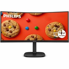 Philips 34B2U3600C - 34 Inch WQHD Curved Monitor, Height Adjustable, Speaker picture