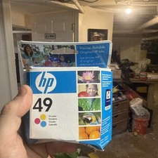 HP Invent 49 Inkjet Print Cartridge Tri-Color Exp 2004 Sealed Unopened picture