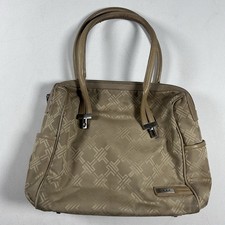 Tumi The Signature Collection Shoulder Bag Tote Beige Monogram Laptop iPad picture