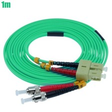 1M SC to ST OM3 10Gbps Duplex 50/125 Multi Mode Fiber Optic Optical Cable Aqua picture