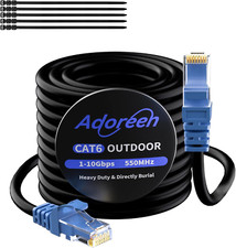 Cat 6 Outdoor Ethernet Cable 100 ft Adoreen Gbps Heavy Duty Internet Cable picture