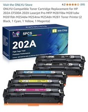 NEW: CF500A HP 202A Laserjet Pro Color, M281fdw M281cdw M254dw M281fdn M254dn picture