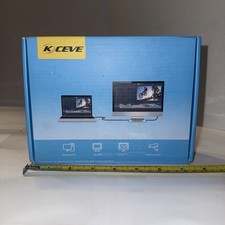 KCEVE DP HDMI USB 3.0 KVM Switch 2 Computer 2 Monitors, Dual Monitor Cords As Is picture