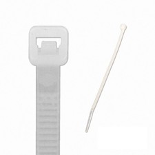 12 Inch Nylon Cable Wire Zip Tie 40 lbs - Natural White 400 Pack Lot Pcs Qty picture