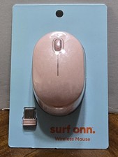 Surf Onn 5 Button Mouse Pink w/ 2 AAA Batteries & 2.4GHz Wireless 1600 DPI NEW picture
