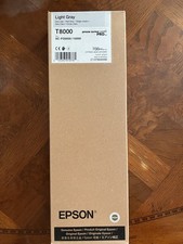 T8000 Light Gray 2028 Epson UltraChrome PRO Ink Cart 700mL Genuine C13T800000 picture