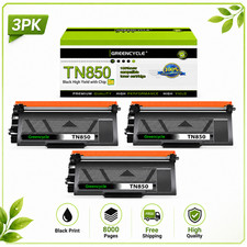 3* Replace For Brother TN850 High Yield Black Toner Cartridge New  picture